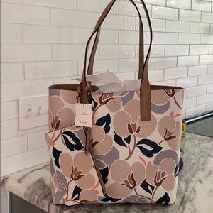 Kate spade Mya Breezy Floral huge tote reversible